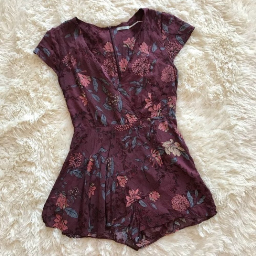 Kimchi Blue Anita Ruffle-Front Skort Romper